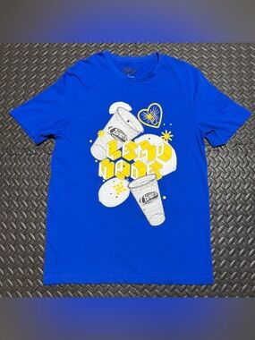 Raising Canes Chicken Fingers T Shirt Crew Blue Lemonade Drink Promo Mens Large